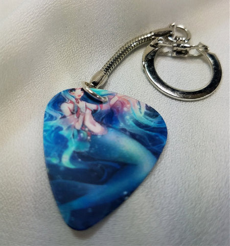 Anime Mermaid Guitar Pick Key Chain