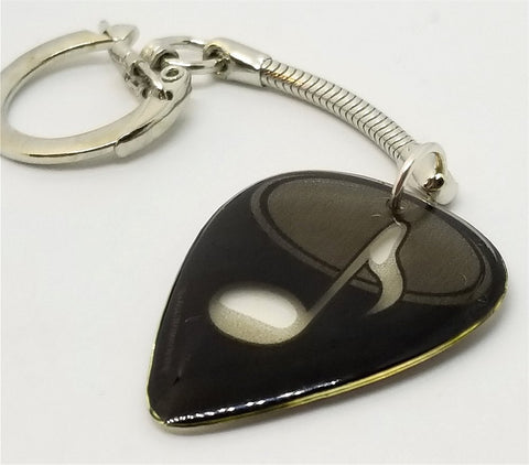 Music Note Transparent Guitar Pick Keychain