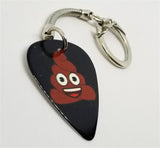 Poop Emoji Guitar Pick Keychain