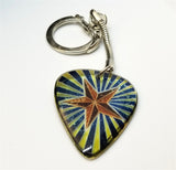 Stars and Lines Transparent Guitar Pick Keychain