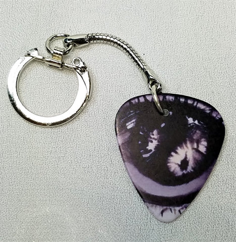 Gray Eye Guitar Pick Keychain