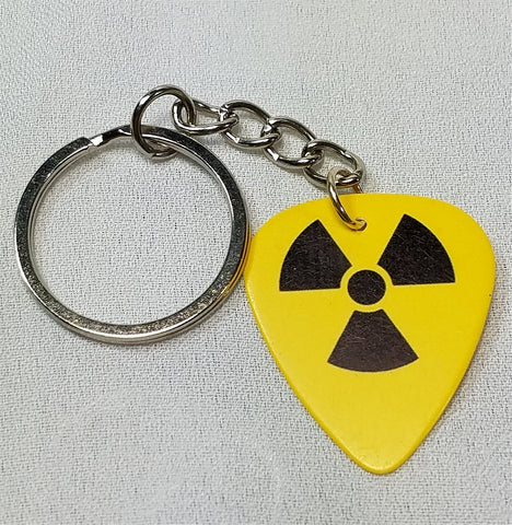 Nuclear Symbol Guitar Pick Keychain