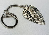 Snakeskin Pattern Guitar Pick Keychain