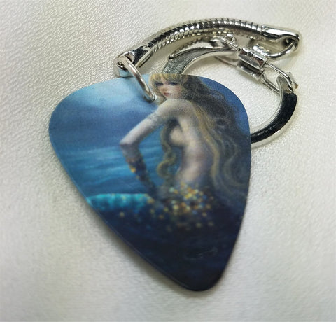 Beautiful Mermaid Guitar Pick Key Chain