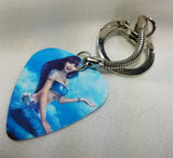 Mermaid Above Water Guitar Pick Key Chain
