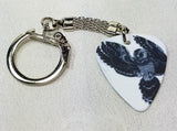 Owl in Flight Guitar Pick Keychain