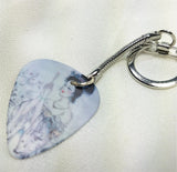 Painting of Japanese Woman Guitar Pick Keychain