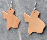 Texas Shaped REAL Leather Earrings