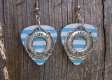 CLEARANCE Life Ring Charm Guitar Pick Earrings - Pick Your Color