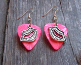 CLEARANCE Lip Charm Guitar Pick Earrings - Pick Your Color