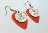 CLEARANCE Live Your Dream Charm Guitar Pick Earrings - Pick Your Color