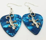 CLEARANCE Lizard Charm Guitar Pick Earrings - Pick Your Color