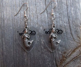 CLEARANCE Mermaid Charm Guitar Pick Earrings - Pick Your Color