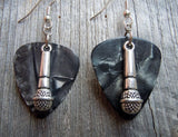 CLEARANCE Microphone Charm Guitar Pick Earrings - Pick Your Color