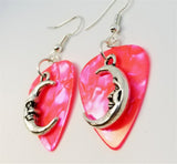 CLEARANCE Half Moon Charm Guitar Pick Earrings - Pick Your Color