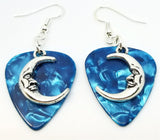 CLEARANCE Half Moon Charm Guitar Pick Earrings - Pick Your Color