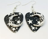 CLEARANCE Half Moon Charm Guitar Pick Earrings - Pick Your Color