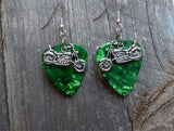 CLEARANCE Motorcycle Charm Guitar Pick Earrings - Pick Your Color