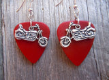 CLEARANCE Motorcycle Charm Guitar Pick Earrings - Pick Your Color