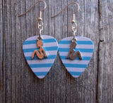 Pin Up Silhouette Charms Guitar Pick Earrings - Pick Your Color