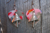 CLEARANCE Tall Mushroom Charm Guitar Pick Earrings - Pick Your Color