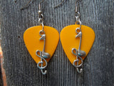CLEARANCE Note and Clef Guitar Pick Earrings - Pick Your Color