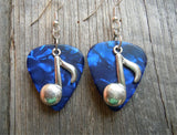 CLEARANCE Large Music Note Charm Guitar Pick Earrings - Pick Your Color