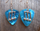 CLEARANCE Music Triple Note Charm Guitar Pick Earrings - Pick Your Color