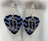 CLEARANCE Music Triple Note Charm Guitar Pick Earrings - Pick Your Color