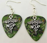 CLEARANCE NP Nurse Practitioner Caduceus Charm Guitar Pick Earrings - Pick Your Color