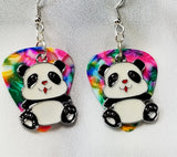 CLEARANCE Panda Bear Charm Guitar Pick Earrings - Pick Your Color