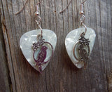 CLEARANCE Parrot Charm Guitar Pick Earrings - Pick Your Color