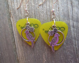 CLEARANCE Parrot Charm Guitar Pick Earrings - Pick Your Color