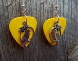 CLEARANCE Parrot Charm Guitar Pick Earrings - Pick Your Color