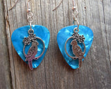 CLEARANCE Parrot Charm Guitar Pick Earrings - Pick Your Color