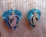 CLEARANCE Parrot Charm Guitar Pick Earrings - Pick Your Color