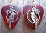 CLEARANCE Parrot Charm Guitar Pick Earrings - Pick Your Color