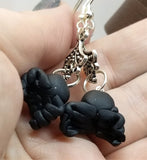 Dangling Spider Polymer Clay Earrings