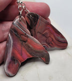 Large Glossy and Marbled Witch Hat Polymer Clay Earrings