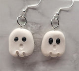 Small Ghosts Dangling Polymer Clay Earrings