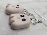 Small Ghosts Dangling Polymer Clay Earrings