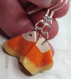 Glossy Ghostly Candy Corn Dangle Polymer Clay Earrings