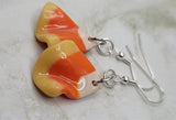 Glossy Ghostly Candy Corn Dangle Polymer Clay Earrings