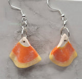 Ghostly Candy Corn Dangle Polymer Clay Earrings