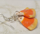 Ghostly Candy Corn Dangle Polymer Clay Earrings