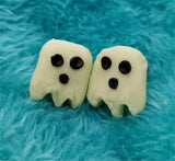 Glow in the Dark Ghost Polymer Clay Post Earrings