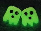 Glow in the Dark Ghost Polymer Clay Post Earrings