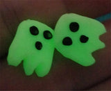 Glow in the Dark Ghost Polymer Clay Post Earrings