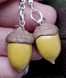 Dangling Acorn Polymer Clay Earrings