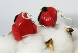 CLEARANCE Chubby Cardinal Polymer Clay Earrings